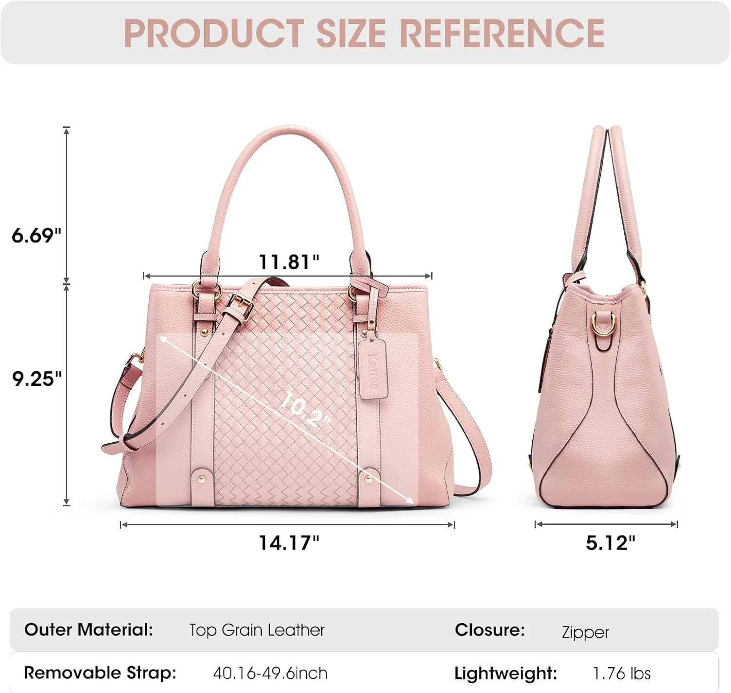 Kattee Women Soft Genuine Leather Satchel Bags Top Handle Crossbody Purses and Handbags Totes Shoulder Hobo
