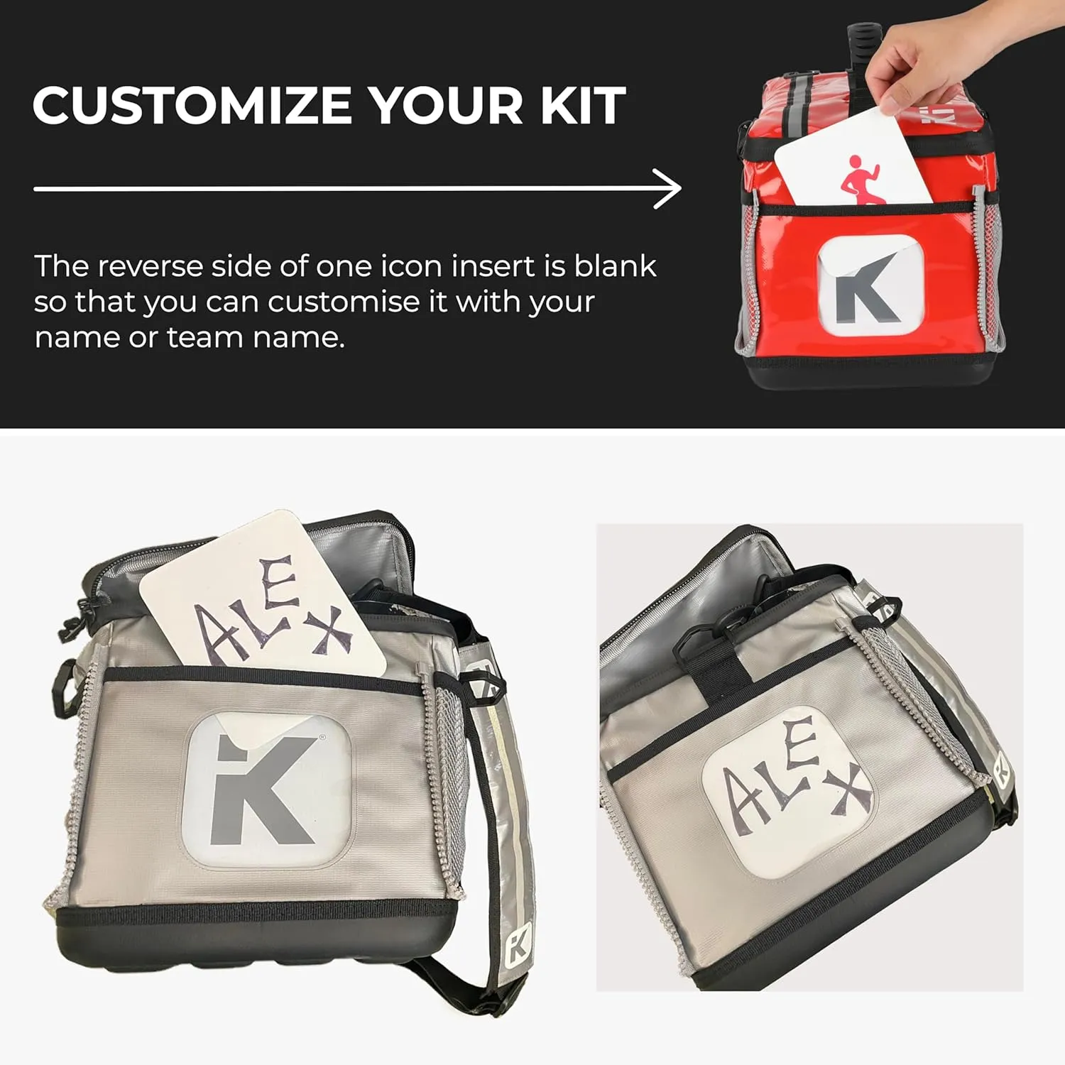 KitBrix Waterproof Sports Duffel Bag, Personal Item Travel Bag 15.3" x 9.4" x 9.4" - Solid Base - Built for Wet, Muddy Gear - Multi-Use Swimming, Gym, Soccer, Camping, Triathlon Transition Bag - Navy