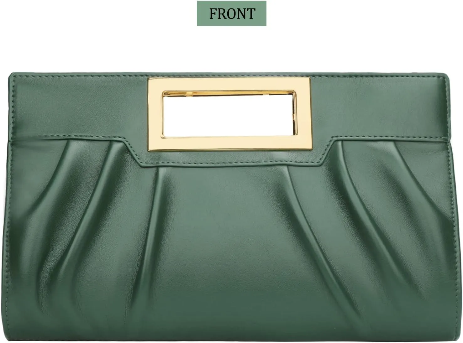 KKXIU Women Clutch Purse Elegant Pleated Evening Bag for Wedding Prom Bridal with Chain Strap