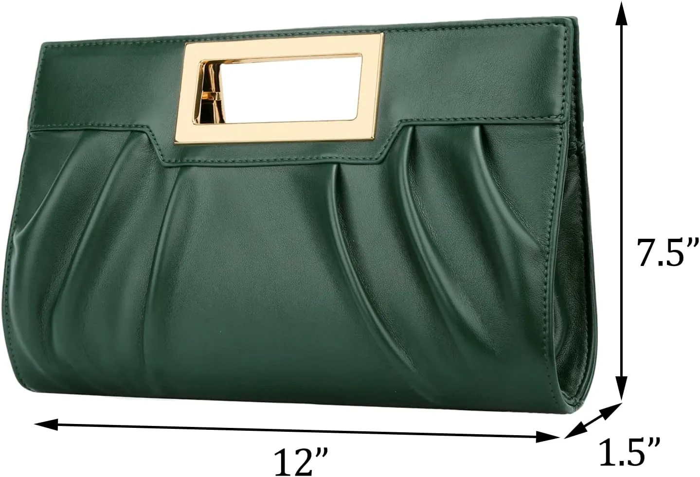 KKXIU Women Clutch Purse Elegant Pleated Evening Bag for Wedding Prom Bridal with Chain Strap
