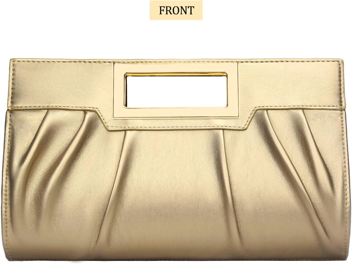 KKXIU Women Clutch Purse Elegant Pleated Evening Bag for Wedding Prom Bridal with Chain Strap