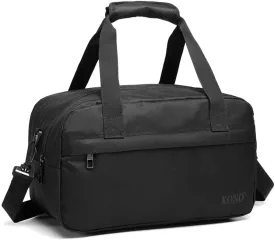 Kono Travel Duffel - 14L Under Seat Carry-On Sports Tote Gym Weekender Overnight Bag - 13.78"x7.87"x7.87" Black