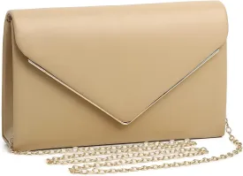 Labair Chic Vegan Leather Clutch Bag Envelope Clutch Purses for Women Evening Wedding Formal Party Handbag.