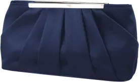 Lanpet Women's Satin Evening Clutch Bag Elegant Pleated Formal Handbag Simple Classic Purse for Women