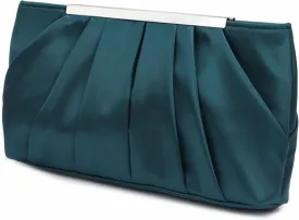 Lanpet Women's Satin Evening Clutch Bag Elegant Pleated Formal Handbag Simple Classic Purse for Women
