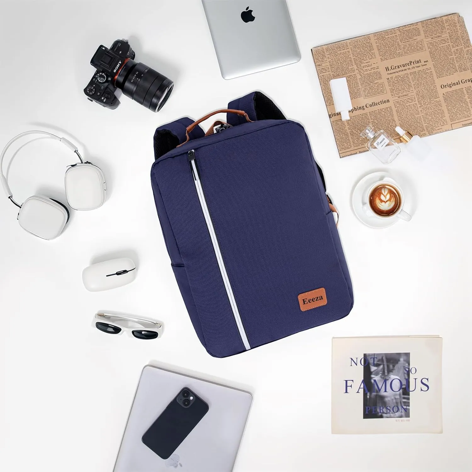 Laptop Backpack, Durable Lightweight Travel Backpack Featuring Spacious Main Laptop Compartment, Functionality for Travel, School, Daily Use
