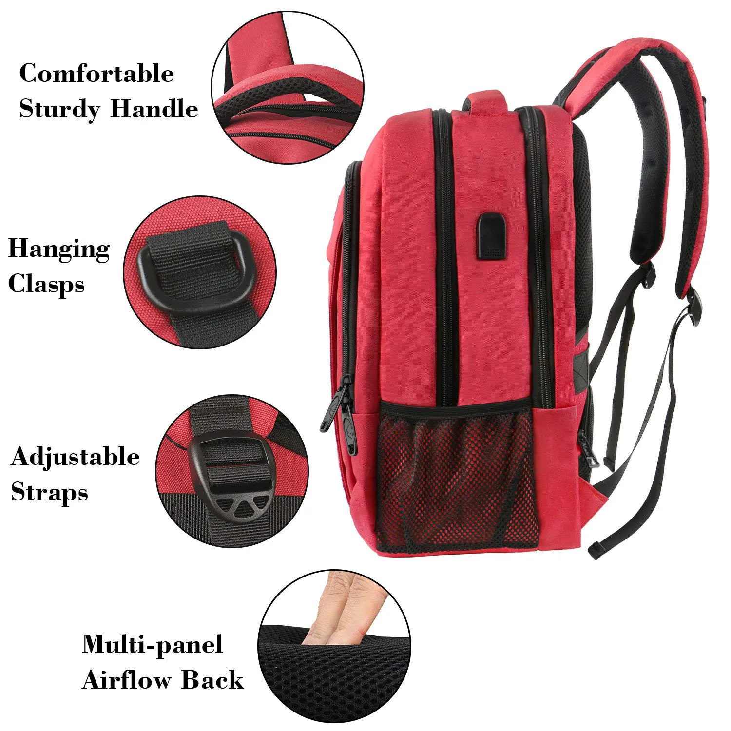 Laptop Backpack for Girls, Womens High School Backpack with USB Port for School Supplies and College Accessories, Water Resistant Travel Daypack Cute Book Bag for Teens and Ladies Fit 15.6 In Computer