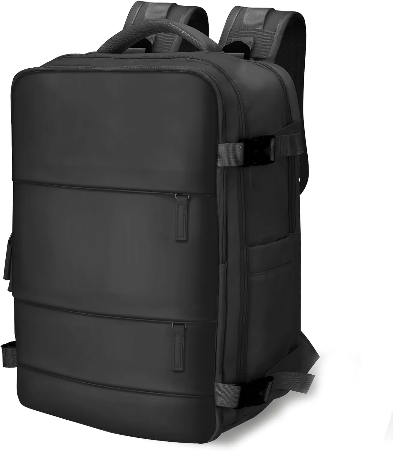 Large 40L Travel Backpack  Airline & Flight Approved Carry-On Luggage, Waterproof, Durable & Lightweight Design for College, Outdoor Sports & Weekend Getaways  Black