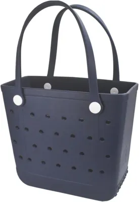 Large Beach Bag, Rubber Beach Tote Bag, Waterproof Washable Durable Open Beach Bag Tote for Beach Boat Pool Sports