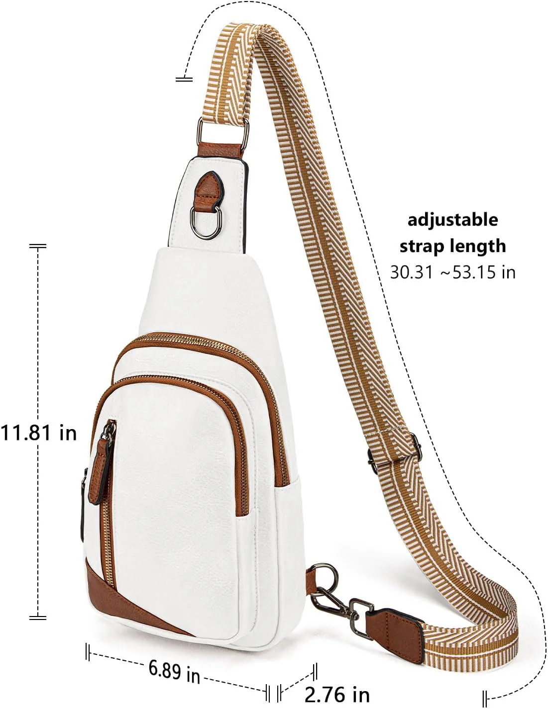 Leather Crossbody Bags Sling Bag for Women, Shoulder Backpack, Leather Sling Bag for Women Crossbody Purse Travel