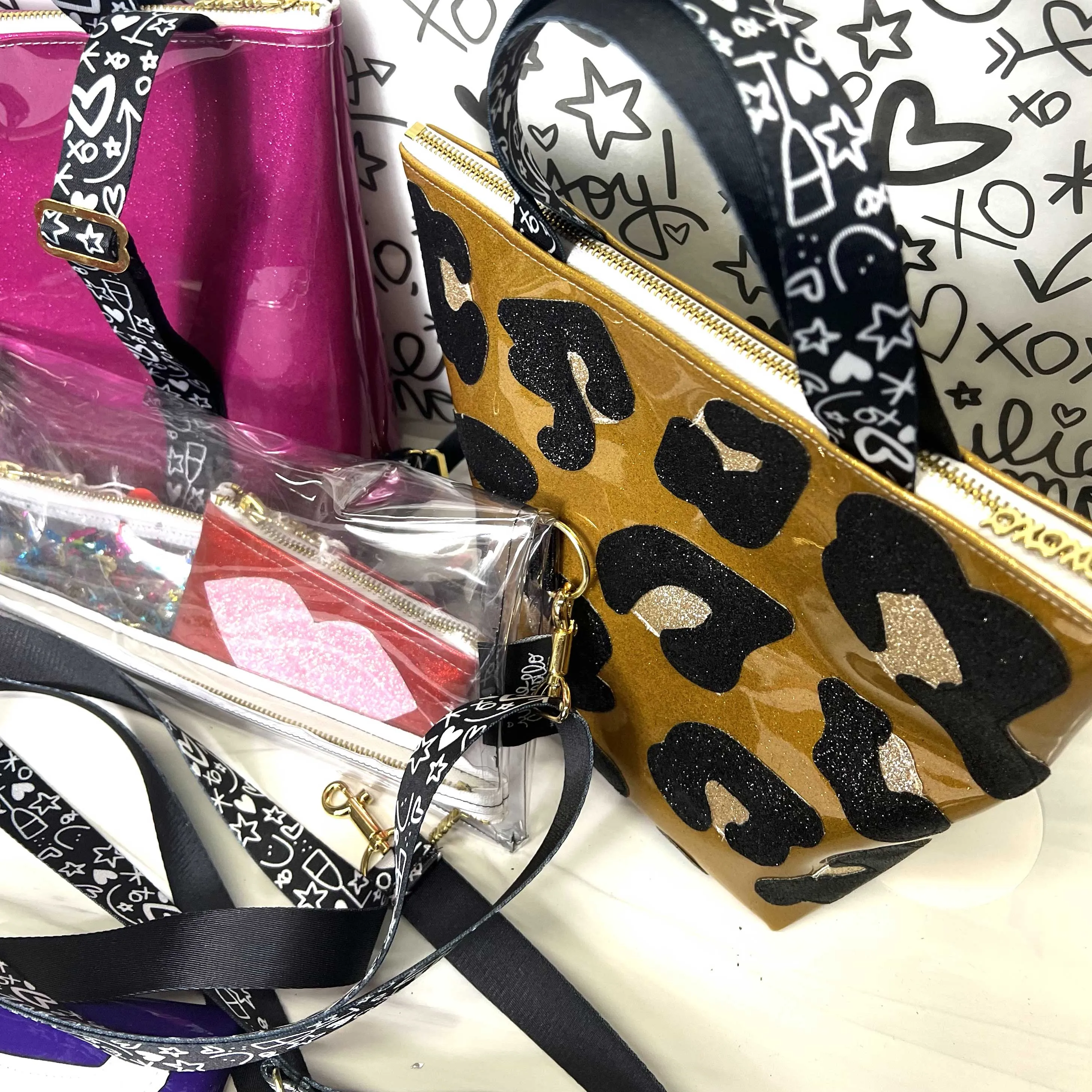 Leopard Print Small Business Bag! 🐆 Roar with Style!