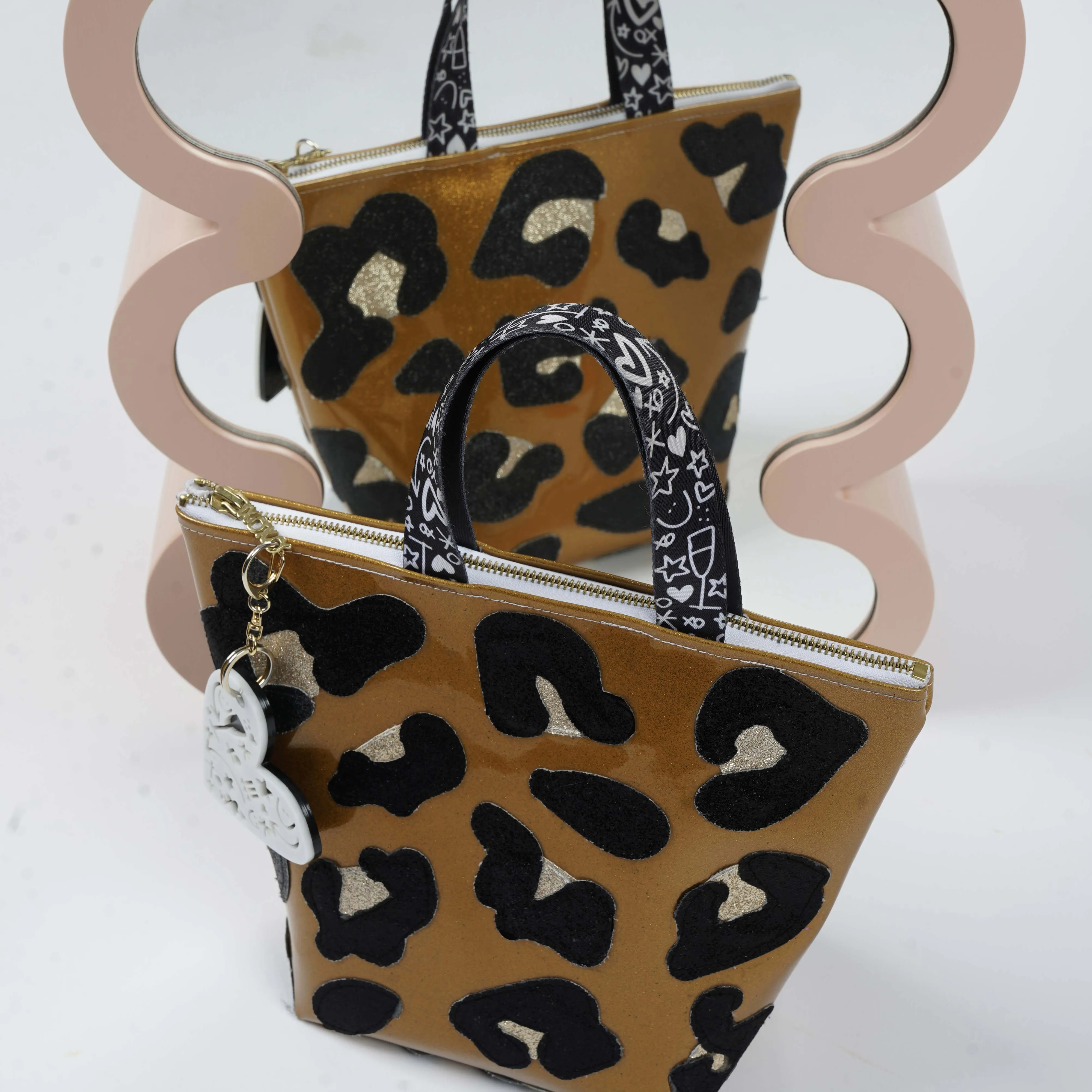 Leopard Print Small Business Bag! 🐆 Roar with Style!