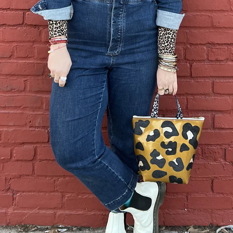 Leopard Print Small Business Bag! 🐆 Roar with Style!