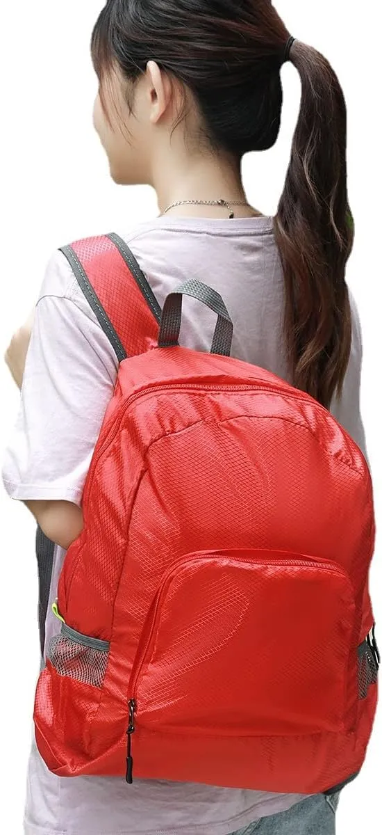 Lightweight foldable backpack outdoor mountaineering bag travel backpack grey