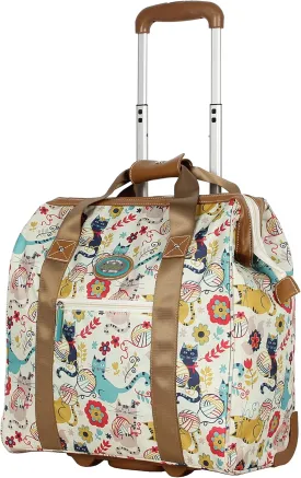Lily Bloom Design Pattern Carry on Bag Wheeled Cabin Tote (Furry Friends)