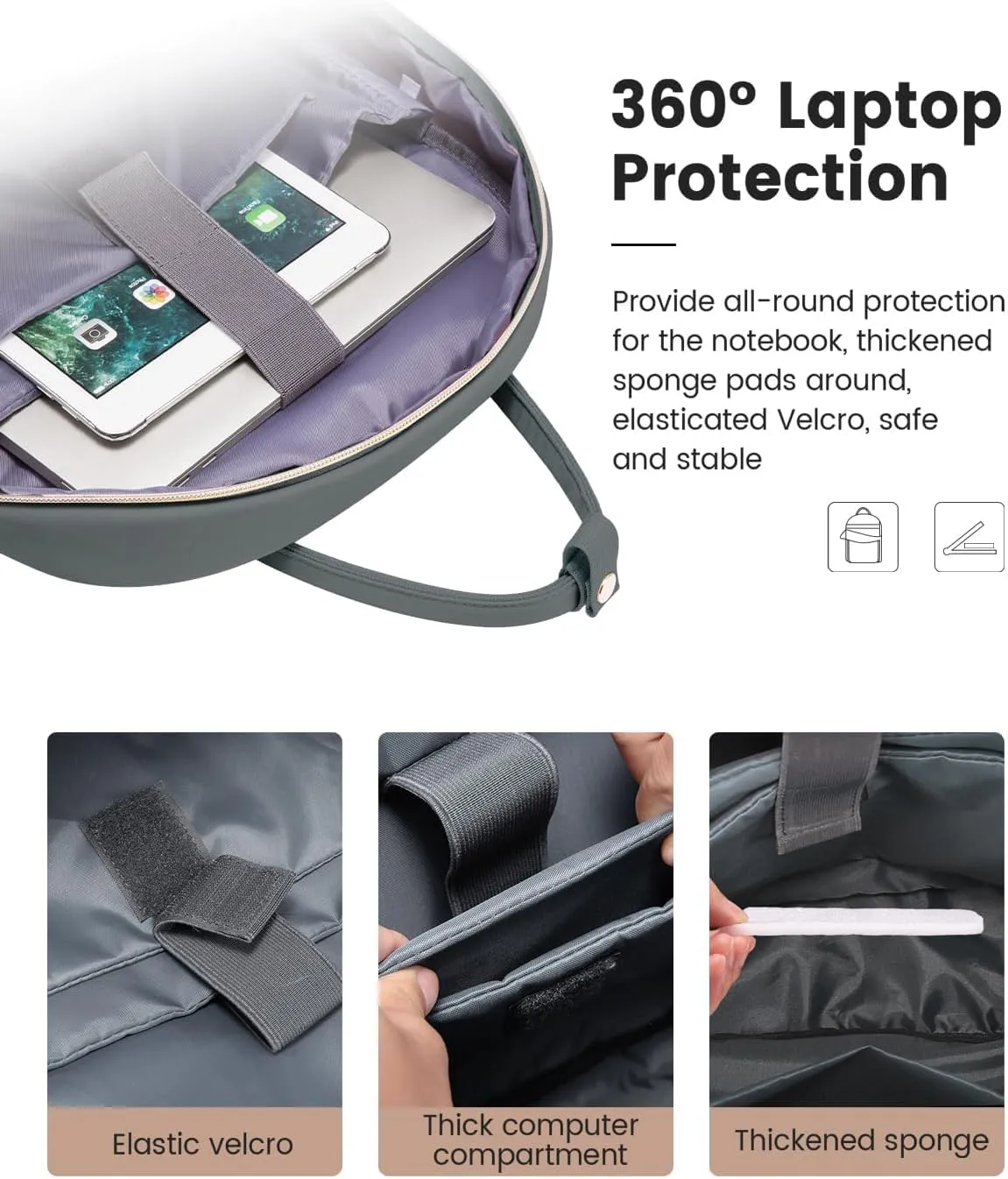 LOVEVOOK Laptop Backpack for Women, 15.6 Inch Computer Backpack for Teacher Nurse with Water Resistant, Lightweight Travel Work Backpack with USB Charging Port, Quilted Commuter Backpack, Dark Gray