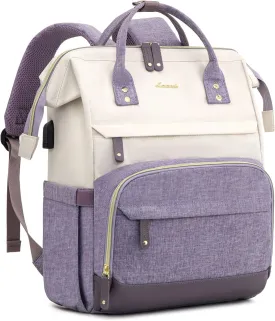 LOVEVOOK Laptop Backpack for Women, 15.6 Inch Work Business Backpacks Purse with USB Port, Large Capacity Nurse Bag College Bookbag for School, Waterproof Casual Daypack for Travel