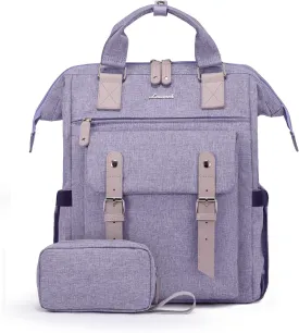 LOVEVOOK Laptop Backpack for Women, 17.3 Inch Teacher Nurse Bag Work Travel Computer Backpacks Purse, College Bookbag for School, Water Resistant Daypack