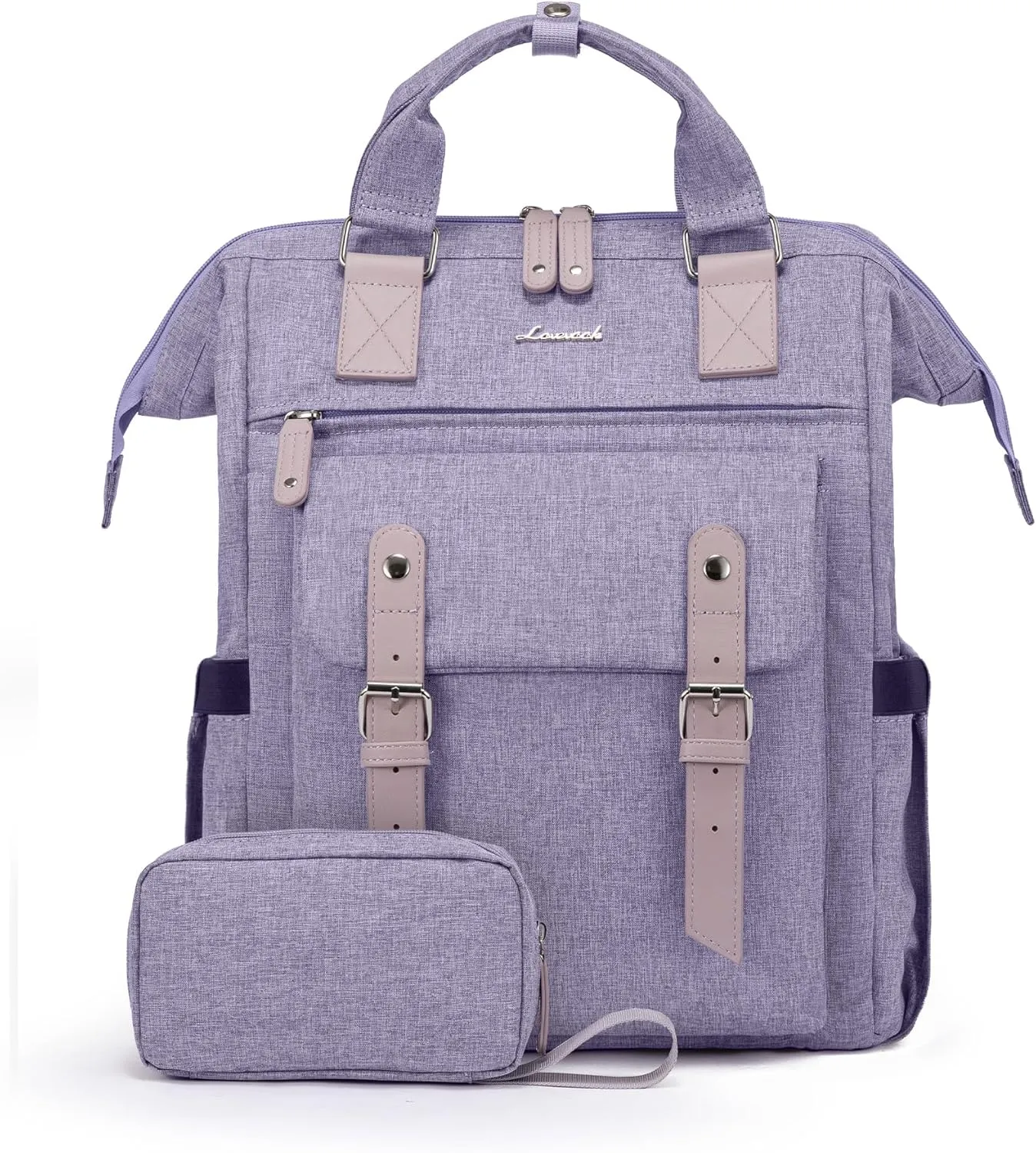 LOVEVOOK Laptop Backpack for Women, 17.3 Inch Teacher Nurse Bag Work Travel Computer Backpacks Purse, College Bookbag for School, Water Resistant Daypack