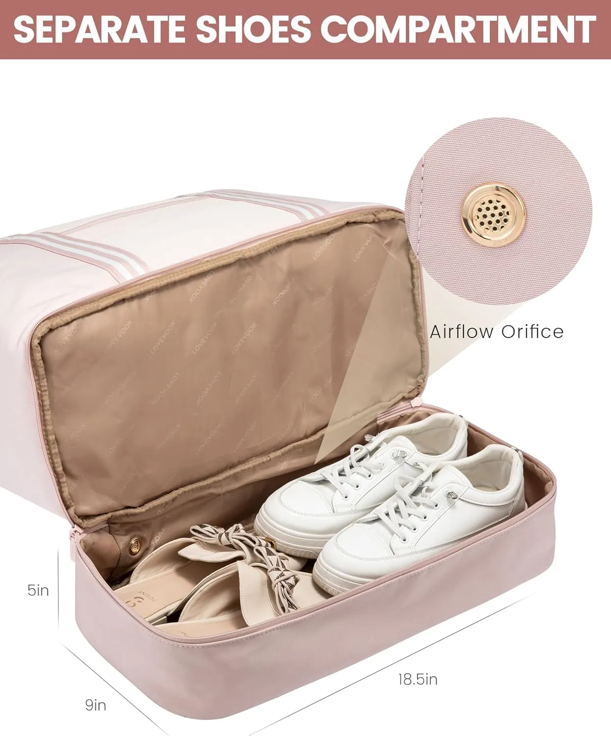 LOVEVOOK Travel Duffle Bags for Women, 45L carry on weekender bags, personal item travel bag with Toiletry, hospital for women labor delivery overnight bag, gym bag for women