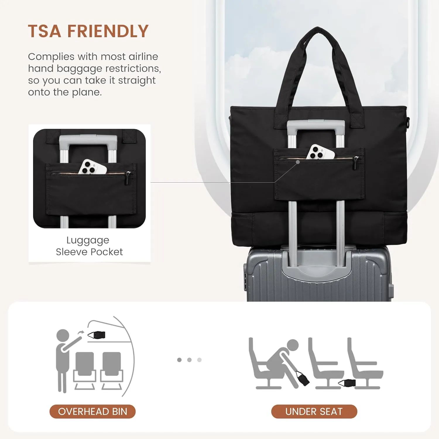 LOVEVOOK Weekender Bags for Women Travel, Large Personal Item Travel Overnight Bag, Carry on Duffle Bags with Shoe Compartment, Toiletry Bag, Wet Pocket, for Airplane, Hospital Labor Delivery