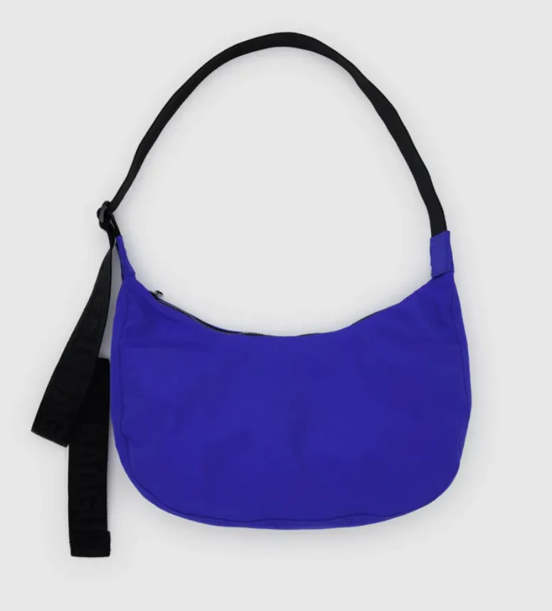 Medium Nylon Crescent Bag - Lapis