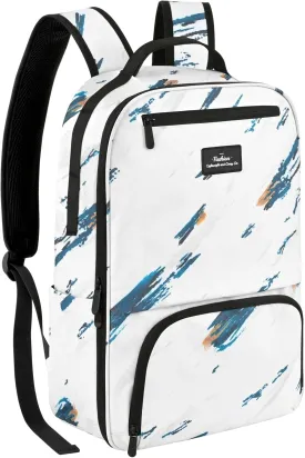 Mens Work Backpack, Backpacks for Women, Backpack for School Teens, Travel Laptop Back Pack Fits 15.6 Inch Notebook with Hidden Pocket, Water Resistant Bookbag with Luggage Strap (Tie-dye White)