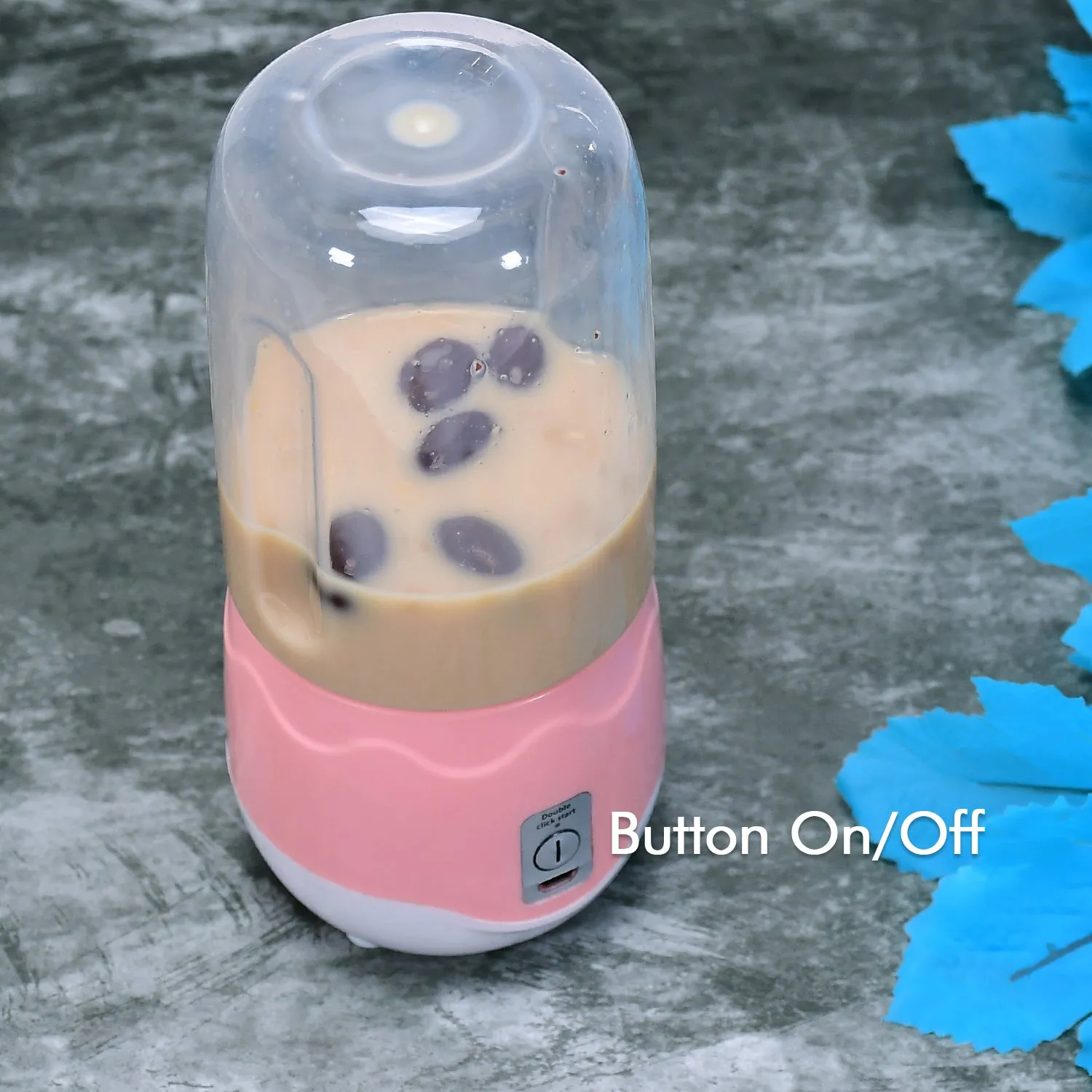 Mini Handheld Juicer & Blender with 4 Blades