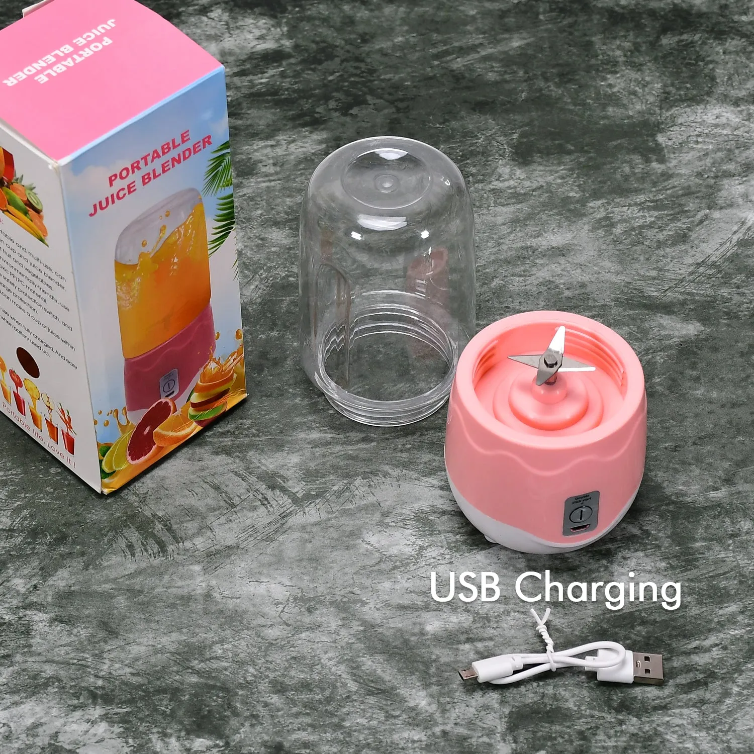 Mini Handheld Juicer & Blender with 4 Blades