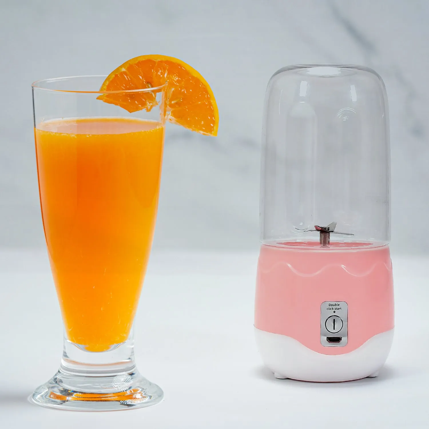 Mini Handheld Juicer & Blender with 4 Blades