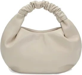 Mini Hobo Tote Bags for Women Soft Leather Clutch Purses for Women Cloud-Shaped Top Handle Bags