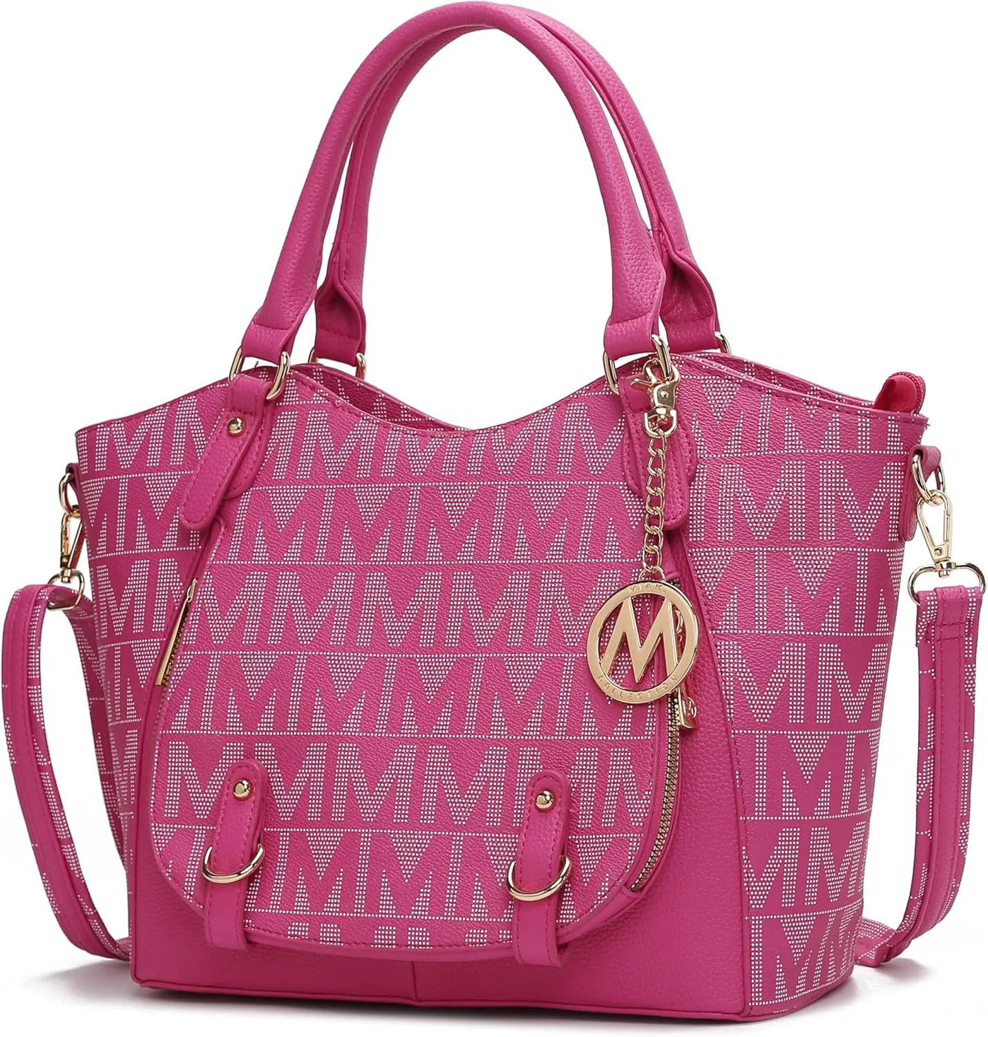 MKF Collection Shoulder Bag for Women, PU Leather Pocketbook Top-Handle Crossbody Purse Tote Satchel Handbag By Mia K