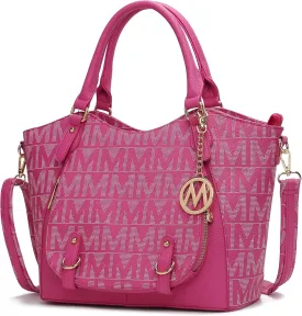 MKF Collection Shoulder Bag for Women, PU Leather Pocketbook Top-Handle Crossbody Purse Tote Satchel Handbag By Mia K