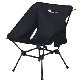 MOON LENCE Camping Chair, Compact Backpacking Chair, Portable Folding Chair, Beach Chair with Side Pocket, Lightweight, 400 lbs, Heavy Duty for Backpacking, Hiking