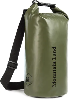 Mountain Land Waterproof Beach Dry Bag 30L Roll Top Backpack Boat Bag Dry Sack for Kayaking Rafting Fishing Hiking Camping Army Green