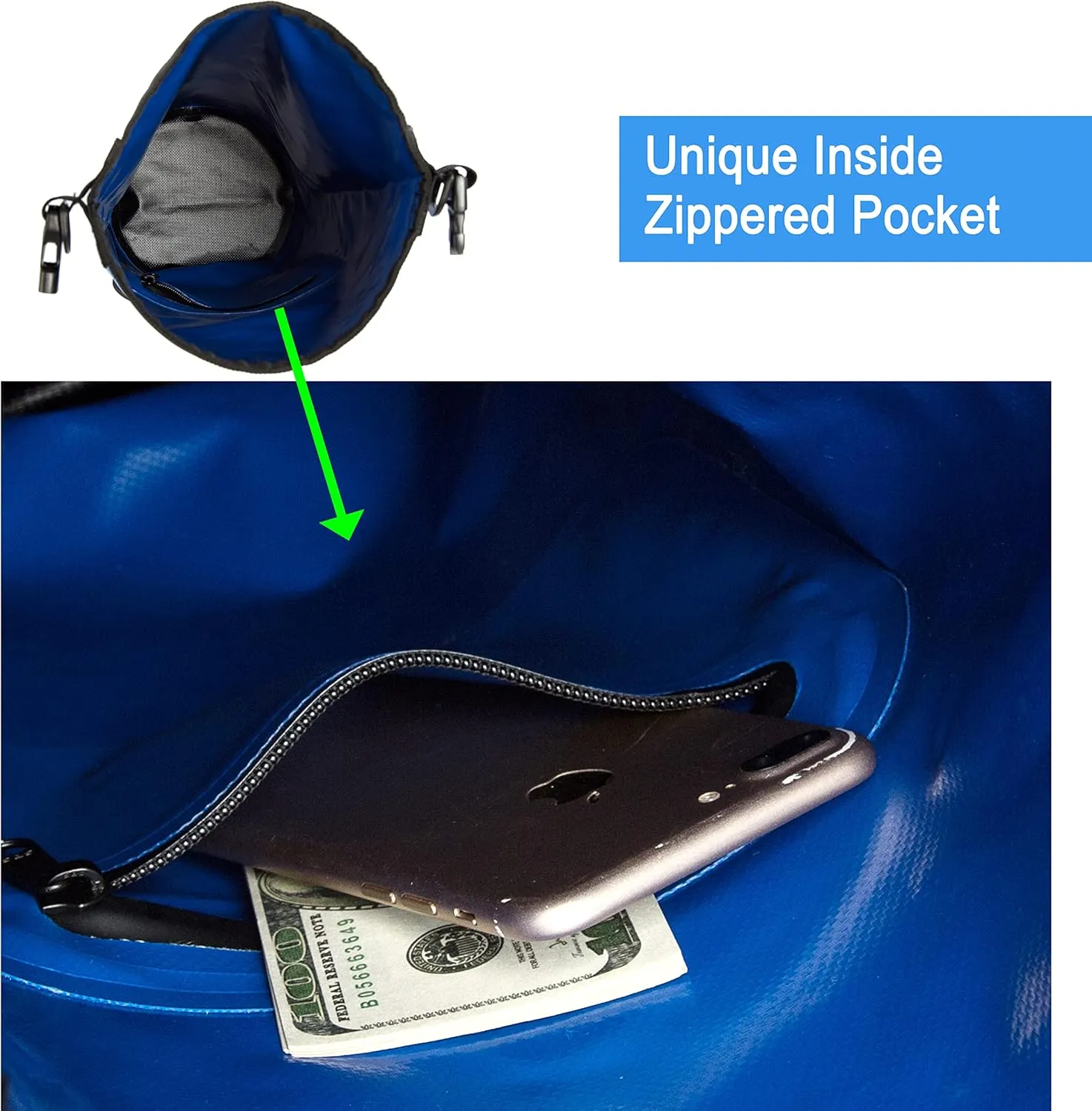 Mountain Land Waterproof Beach Dry Bag 30L Roll Top Backpack Boat Bag Dry Sack for Kayaking Rafting Fishing Hiking Camping Dark Blue