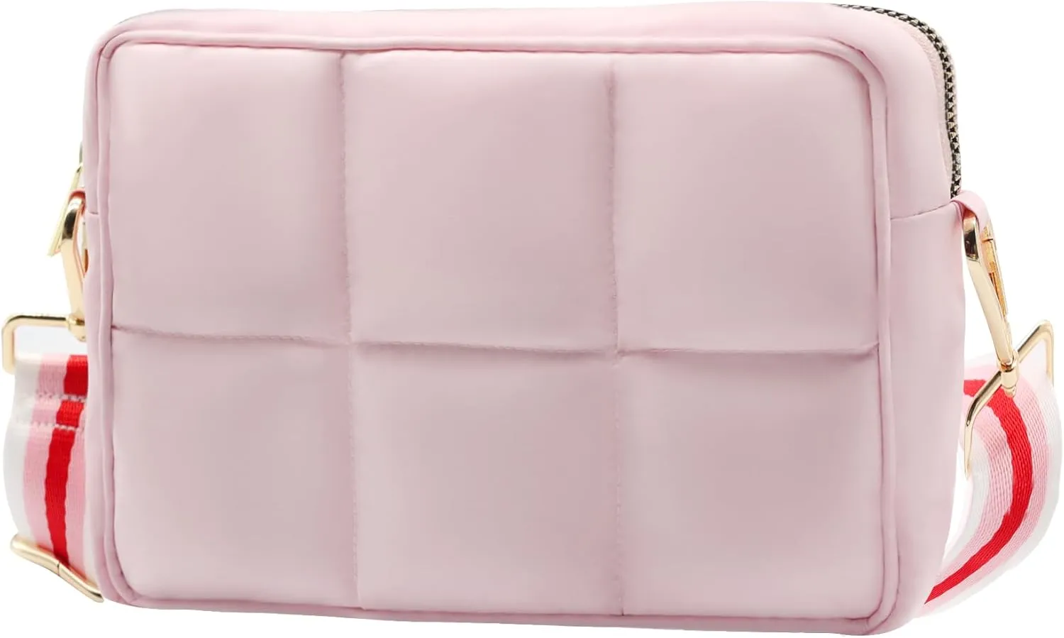 NAARIIAN Crossbody Bags for Women Small Puffy Quilted Purses Shoulder Handbags Adjustable strap Cute Everyday Bag