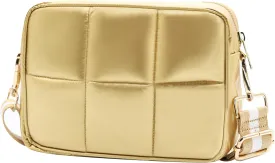 NAARIIAN Crossbody Bags for Women Small Puffy Quilted Purses Shoulder Handbags Adjustable strap Cute Everyday Bag