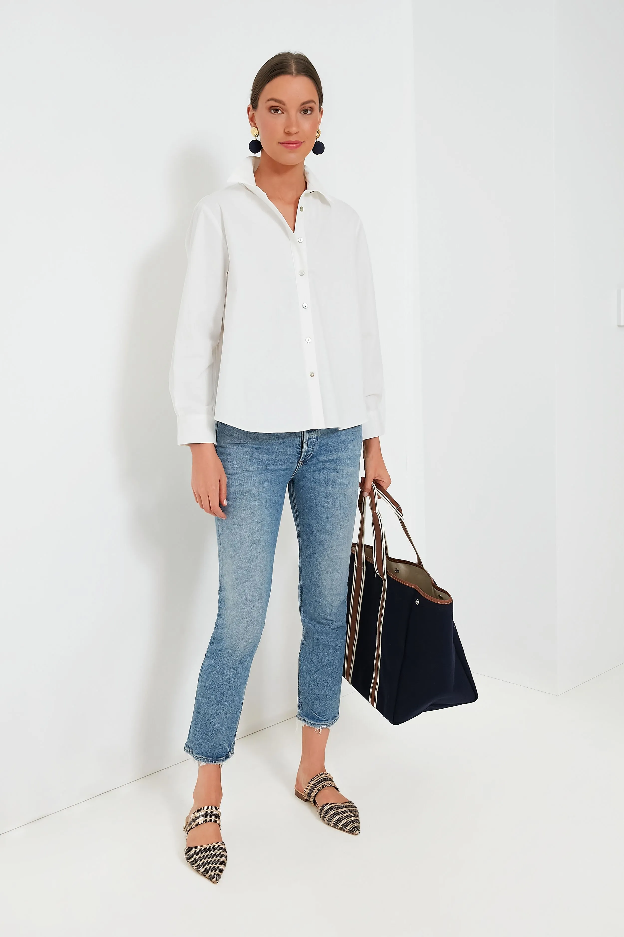 Navy Traversee L Flannel Cruise Tote
