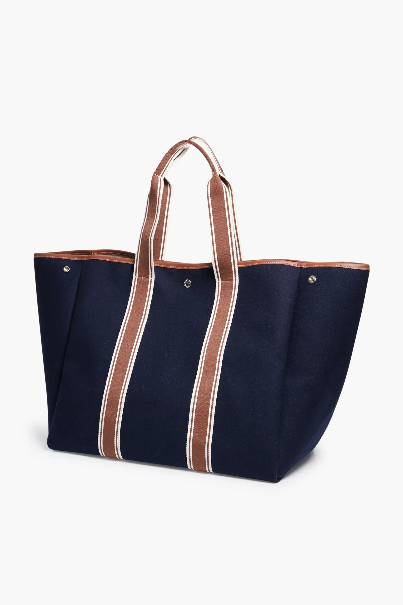 Navy Traversee L Flannel Cruise Tote