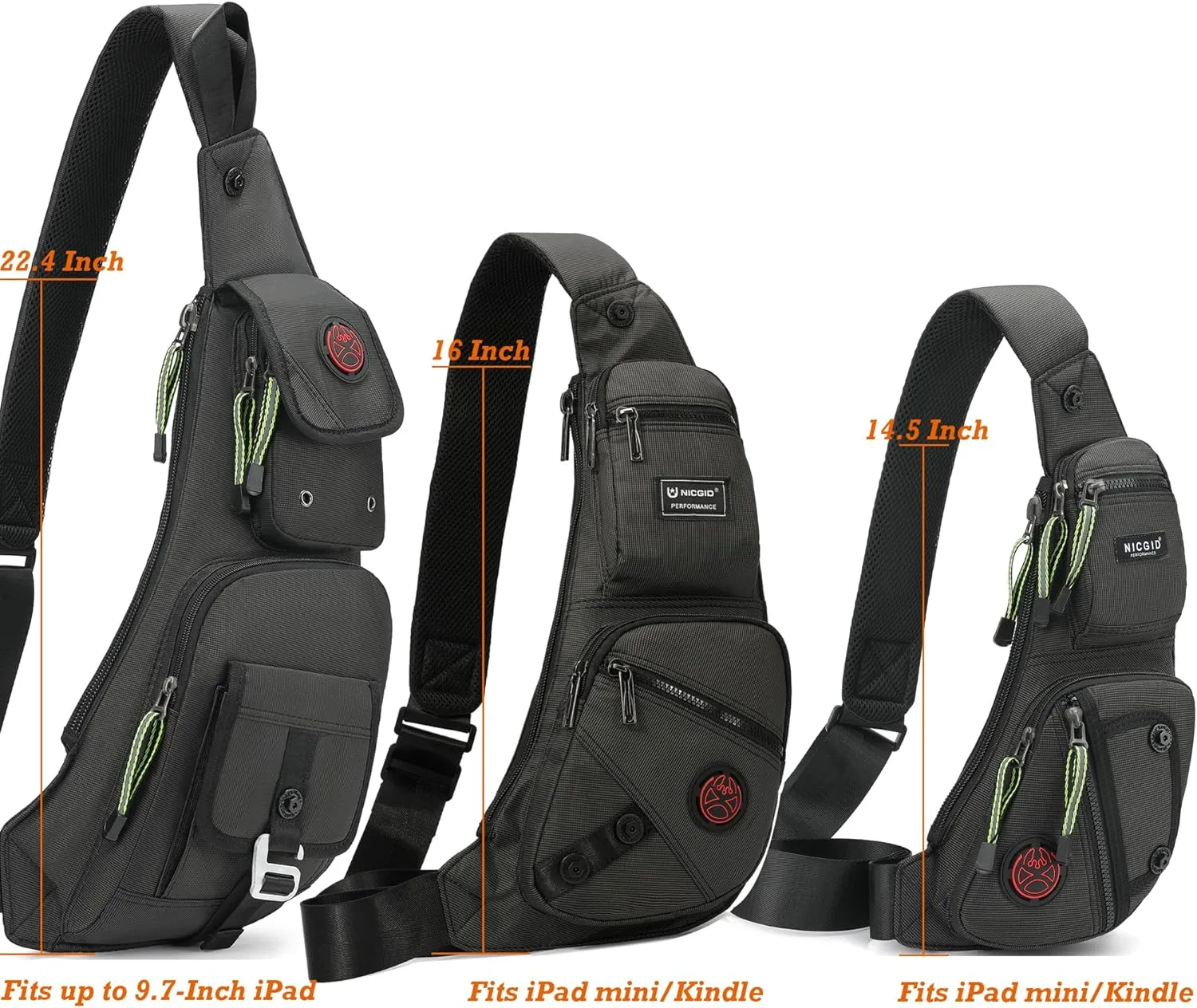 NICGID Sling Bag Chest Shoulder Backpack Crossbody Bags Casual Daypack for Men Women