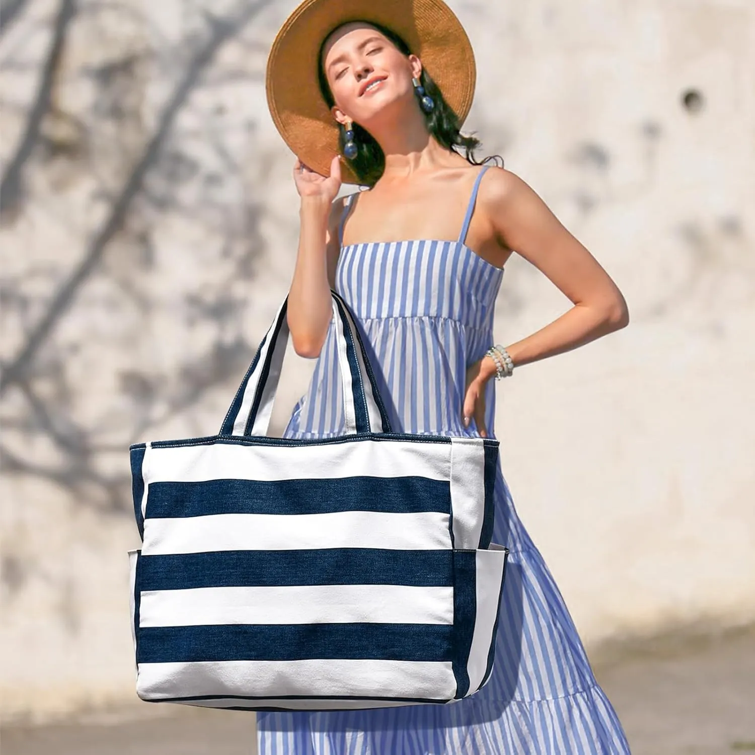 oscaurt Beach Bags for Women Travel Weekender Bag Swim Pool Bag Gifts for Women Travel Beach Essentials