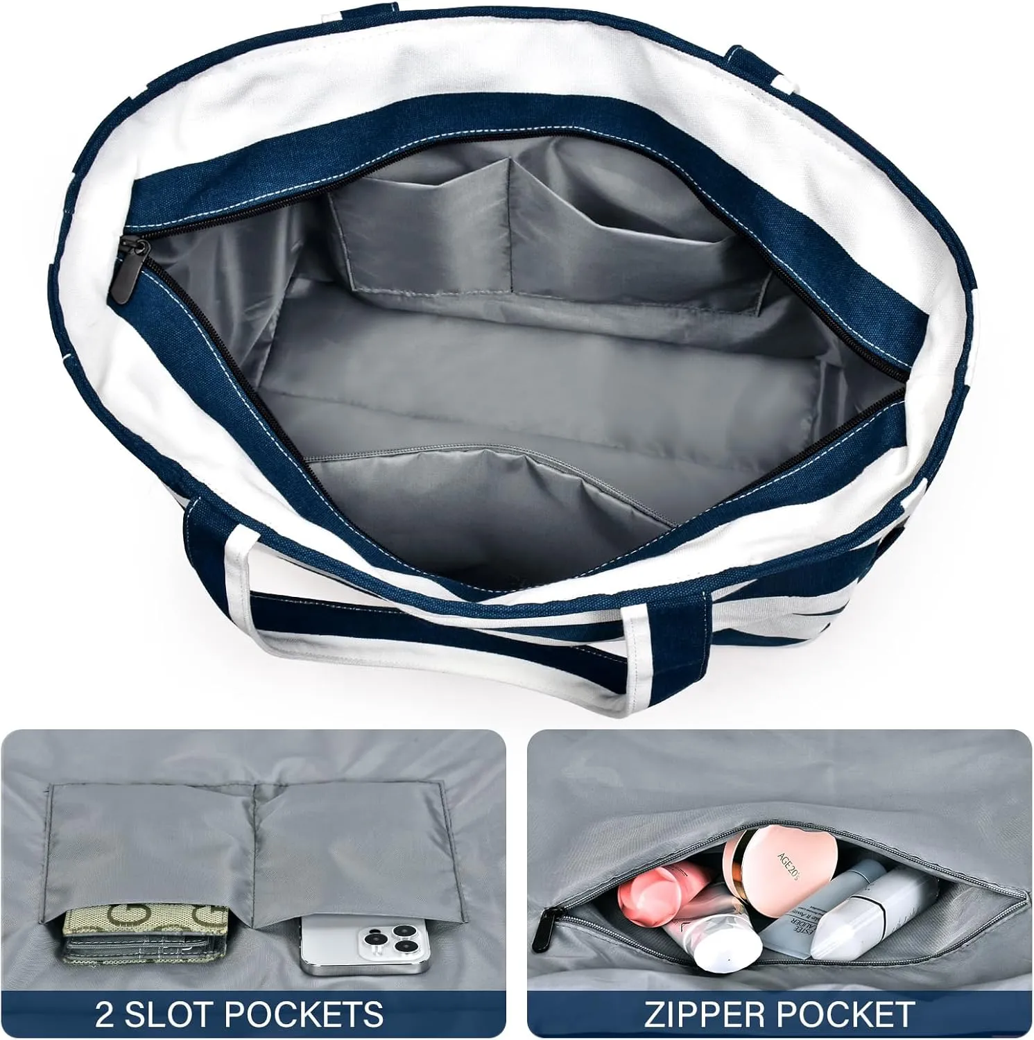 oscaurt Beach Bags for Women Travel Weekender Bag Swim Pool Bag Gifts for Women Travel Beach Essentials