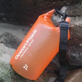 Outdoor Waterproof Dry Bag Dry Sack PVC Barrel Bag, Capacity: 2L (Orange)