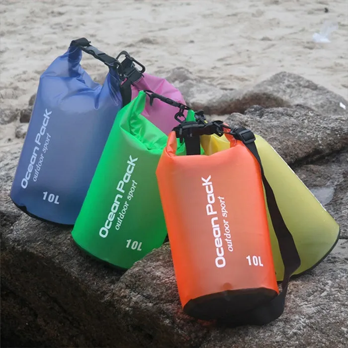 Outdoor Waterproof Dry Bag Dry Sack PVC Barrel Bag, Capacity: 2L (Orange)