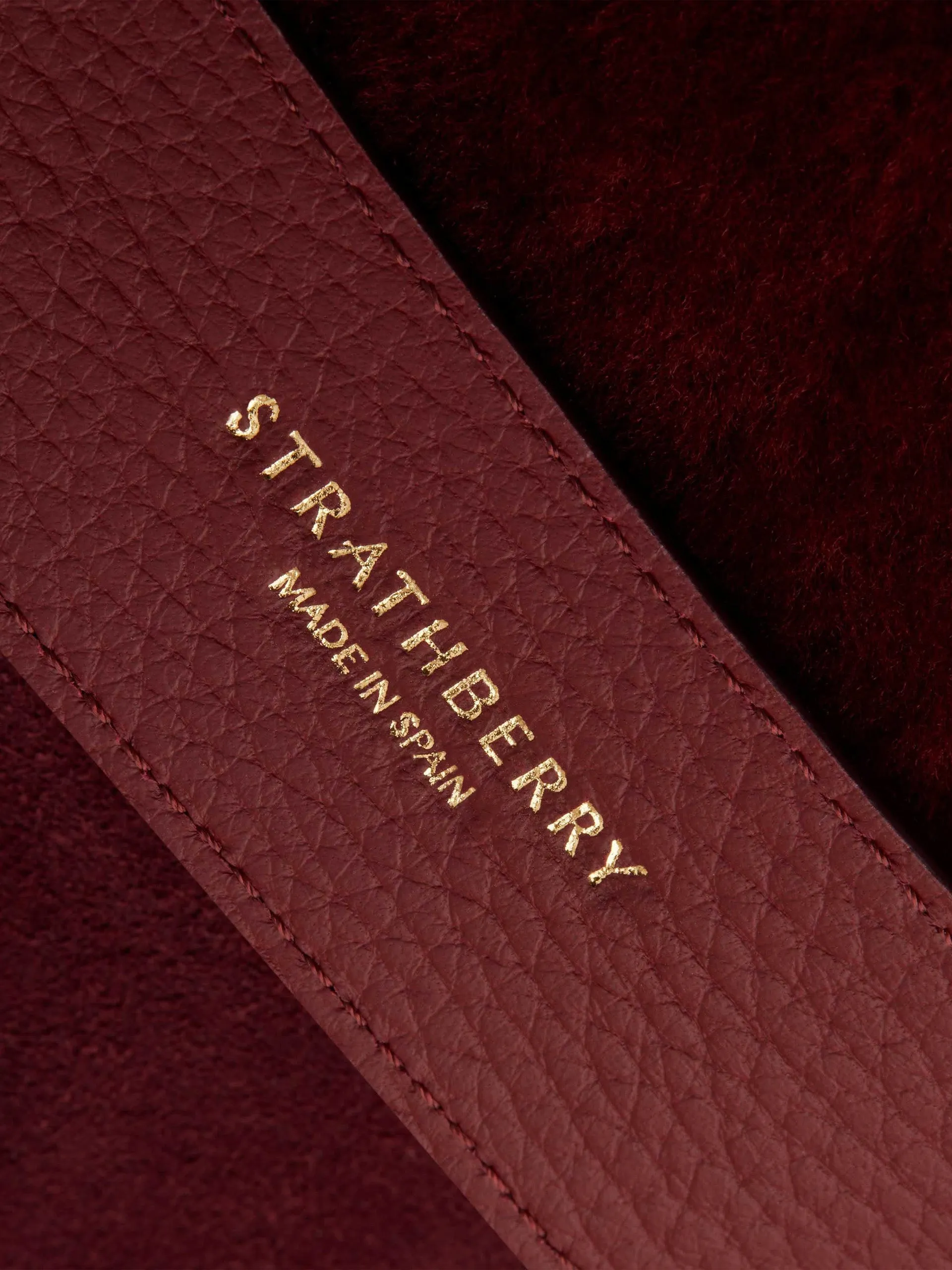 Oxblood shearling Lana hobo bucket bag