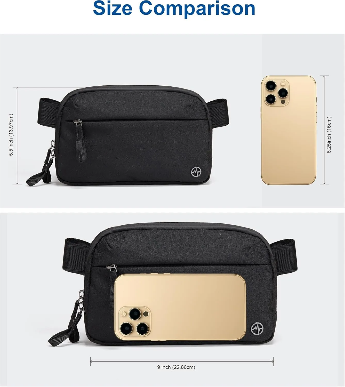 Pander Crossbody Sling Bag for Travel, Outdoor, and Everyday Use  Adjustable Strap, Lightweight Shoulder Bag, Black