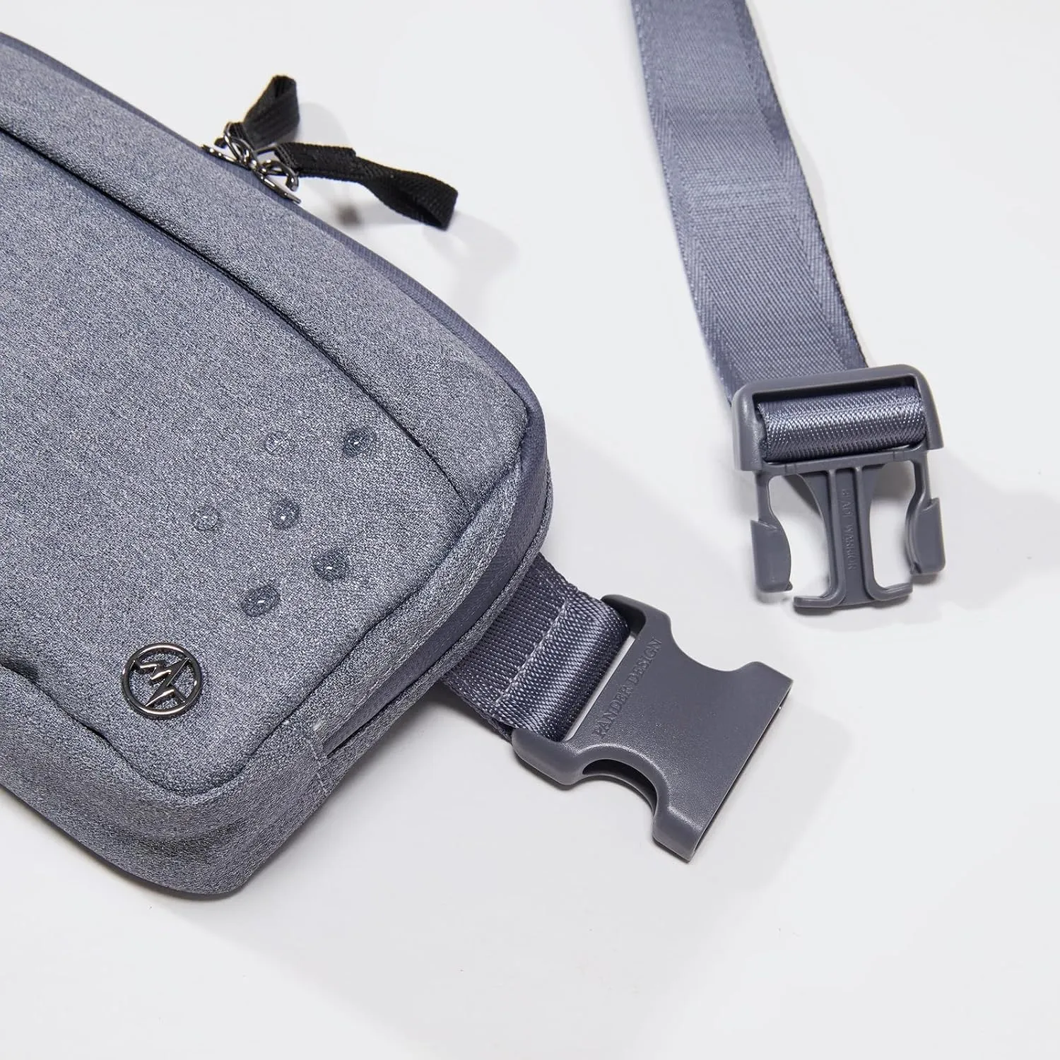 Pander Crossbody Sling Bag for Travel, Outdoor, and Everyday Use  Adjustable Strap, Lightweight Shoulder Bag, Heather Grey