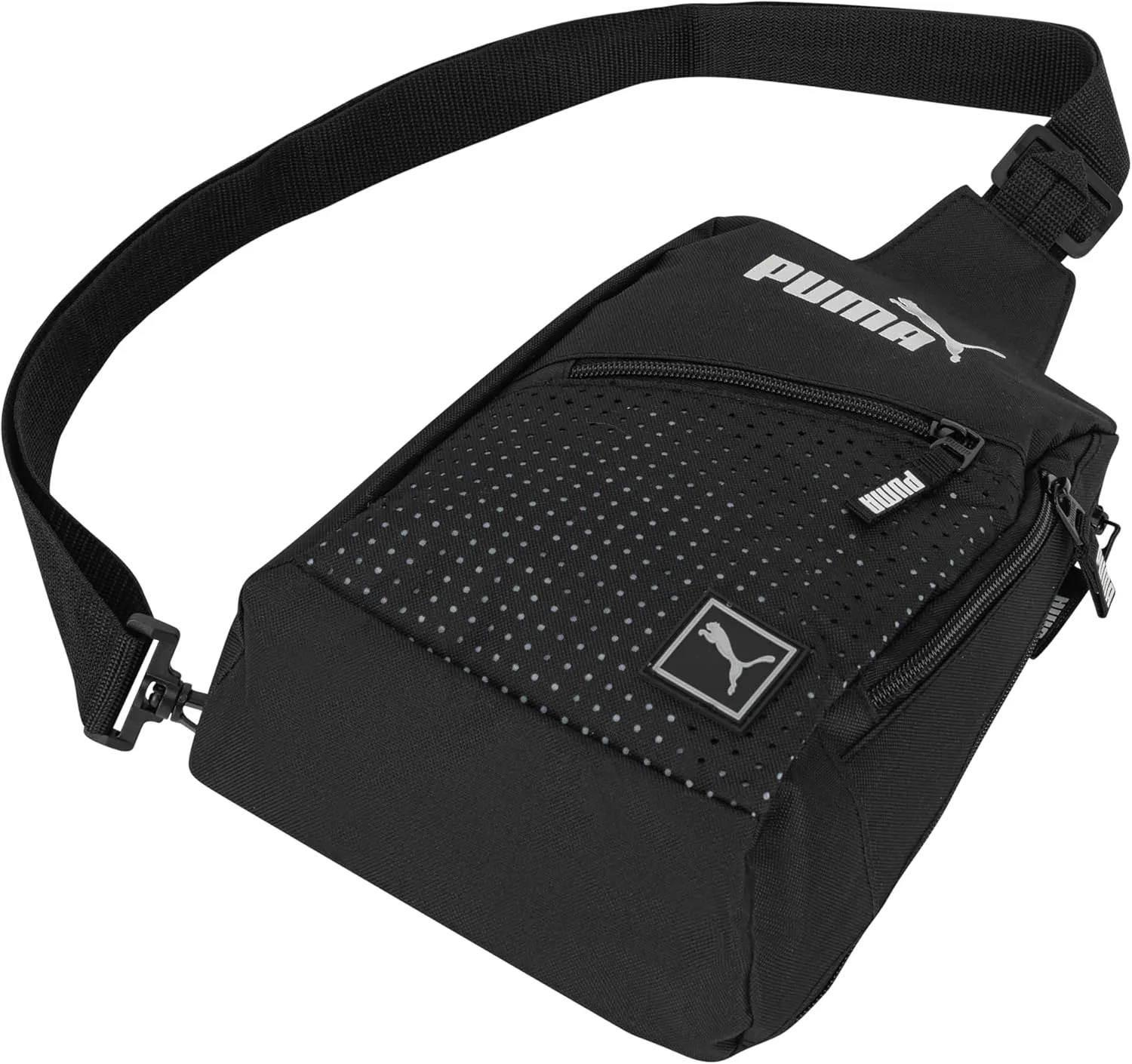 PUMA EVERCAT SIDEWALL SLING BACKPACK,Black/Silver,One Size