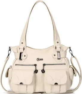 Purses and Handbags for Women Large Hobo Shoulder Bags Soft PU Leather Multi-Pocket Tote Bag